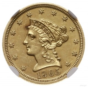 2 1/2 dolara, 1905, mennica Filadelfia; typ Liberty hea...