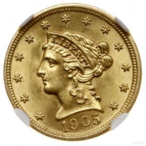 2 1/2 dolara, 1905, mennica Filadelfia; typ Liberty hea...