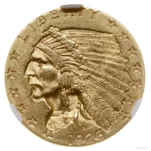 2 1/2 dolara, 1926, mennica Filadelfia; typ Indian Head...