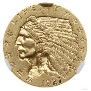 2 1/2 dolara, 1927, mennica Filadelfia; typ Indian Head...