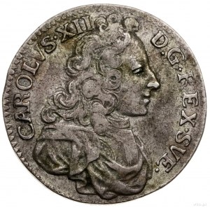 2 marki, 1702, mennica Sztokholm; SM 63; srebro, 10.11 ...