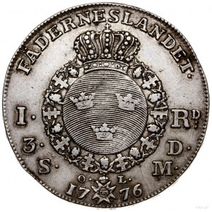 Talar (riksdaler), 1776, mennica Sztokholm; Dav. 1736, ...