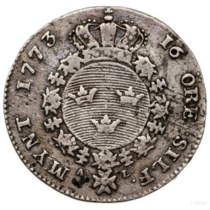 1/6 riksdalera (16 öre silvermynt), 1773, mennica Sztok...