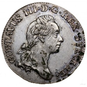 1/6 talara (riksdalera), 1778, mennica Sztokholm; SM 78...