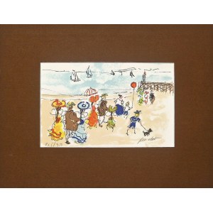 Urbain Huchet (1930 - 2014), Breatania, Plage de la Torche, 1977