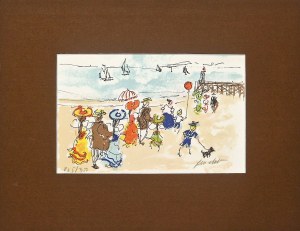 Urbain Huchet (1930 - 2014), Breatania, Plage de la Torche, 1977