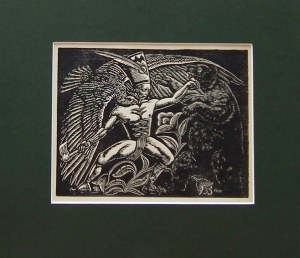 Władysław Skoczylas (1883-1934), Walka Janosika z niedźwiedziem, z cyklu: 
