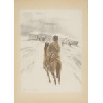 Zdzisław CZERMAŃSKI (1900 - 1970), Litografia z 1936 roku z cyklu Piłsudski na Syberii