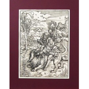 Albrecht Dürer (1471-1528), Samson fighting a lion