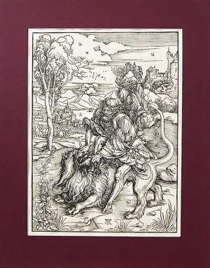 Albrecht Dürer (1471-1528), Samson walczący z lwem