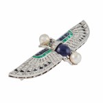 Brooch with scarab motif, 1920s-30s, art déco, egyptian revival