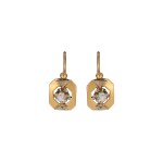 Earrings with leucosapphires, France, interwar period