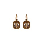 Earrings with leucosapphires, France, interwar period