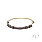 Bangle bracelet with rubies, early 20th century