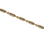 Gold bracelet with sapphires, France, 1960s.