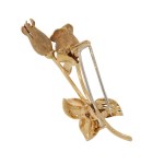 Brooch in the form of two roses, France, 2nd half of the 20th century