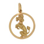 Pendant with poodle motif, Western Europe?, 1960s-70s