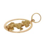 Pendant with poodle motif, Western Europe?, 1960s-70s