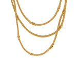 Necklace-cola, triple in the form of a rope, Western Europe, 20th century