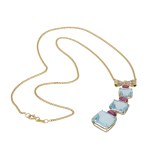 Necklace with topazes and rubies, 20th century