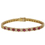 Gold bracelet with rubies, Western Europe, contemporary