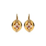 Earrings with flower motif, Western Europe, contemporary