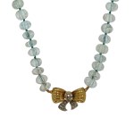 Aquamarine necklace decorated with a bow, 1st half of the 20th century