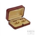 Cufflinks in the form of a stylized naval cord, France, circa 1950