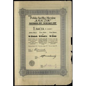 Poland, set: 4 x 1 share for 10 zlotys, August 1927