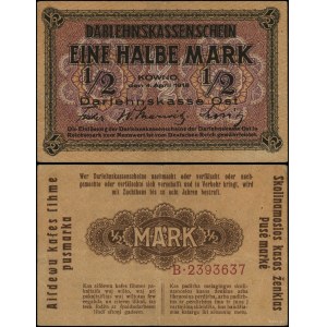 Poland, 1/2 mark, 4.04.1918, Kaunas, B