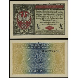 Polonia, 1/2 marco polacco, 9.12.1916, Generale, B