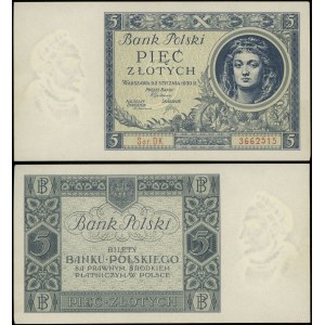 Polonia, 5 zloty, 2.01.1930, DK