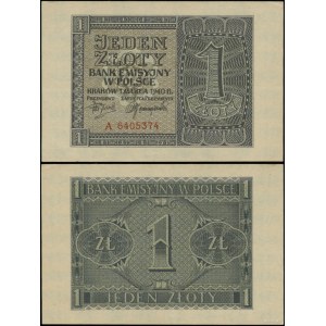 Polsko, 1 zlotý, 1.03.1940, A