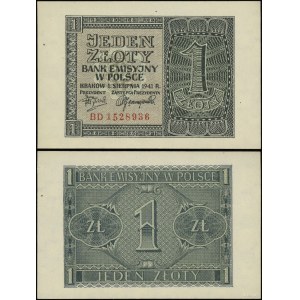 Poland, 1 zloty, 1.08.1941, BD