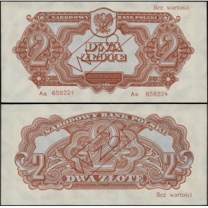 Poland, 2 zlote, 1944, MODEL, OBVIOUS, Aa