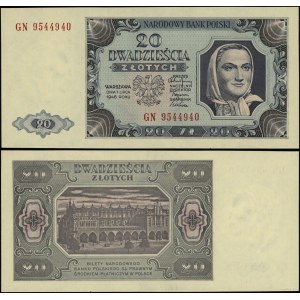 Polska, 20 złotych, 1.07.1948, GN