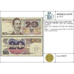 Poland, 20 zlotys, 1.06.1982, AH
