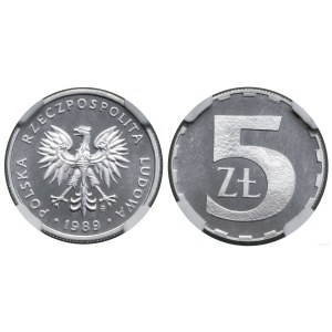 Poland, 5 zlotych, 1989, Warsaw.
