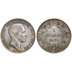 Germany, guilder, 1860, Karlsruhe