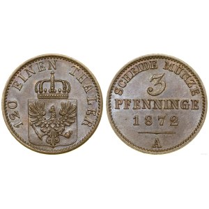 Niemcy, 3 fenigi, 1872 A, Berlin