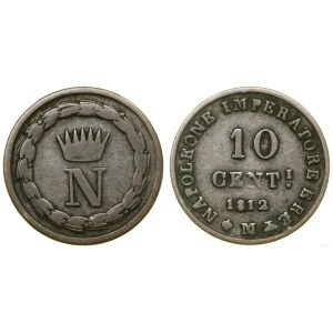 Włochy, 10 centesimi, 1812, Mediolan