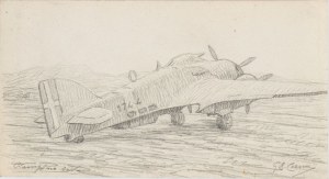 GIOVANNI BATTISTA CREMA (Ferrara 1883 - Roma 1964), Plane in Ciampino