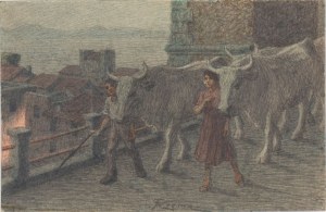 GIOVANNI BATTISTA CREMA (Ferrara 1883 - Roma 1964), Sketch for 