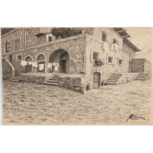 GIOVANNI BATTISTA CREMA (Ferrara 1883 - Roma 1964), Old houses in Rome