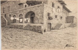 GIOVANNI BATTISTA CREMA (Ferrara 1883 - Roma 1964), Old houses in Rome