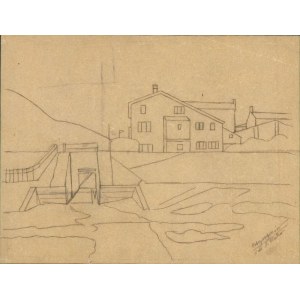 CAGNACCIO DI SAN PIETRO (Desenzano del Garda 1897 - Venezia 1946), Landscape with houses