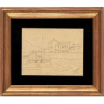 CAGNACCIO DI SAN PIETRO (Desenzano del Garda 1897 - Venezia 1946), Landscape with houses
