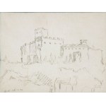 GIORGIO DE CHIRICO (Volo 1888 - Roma 1978), Landscape with castle, Late 1950
