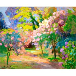 AMEDEO BOCCHI (Parma 1883 - Roma 1976), Spring landscape, 1955