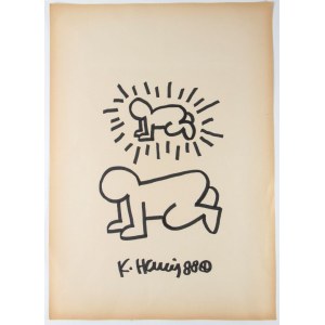KEITH HARING (Pennsylvania 1958 - New York 1990), Baby and Radiant Baby, 1988